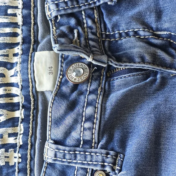 Hydraulic Blue Straight Leg Jeans 3/4 - Picture 5 of 5